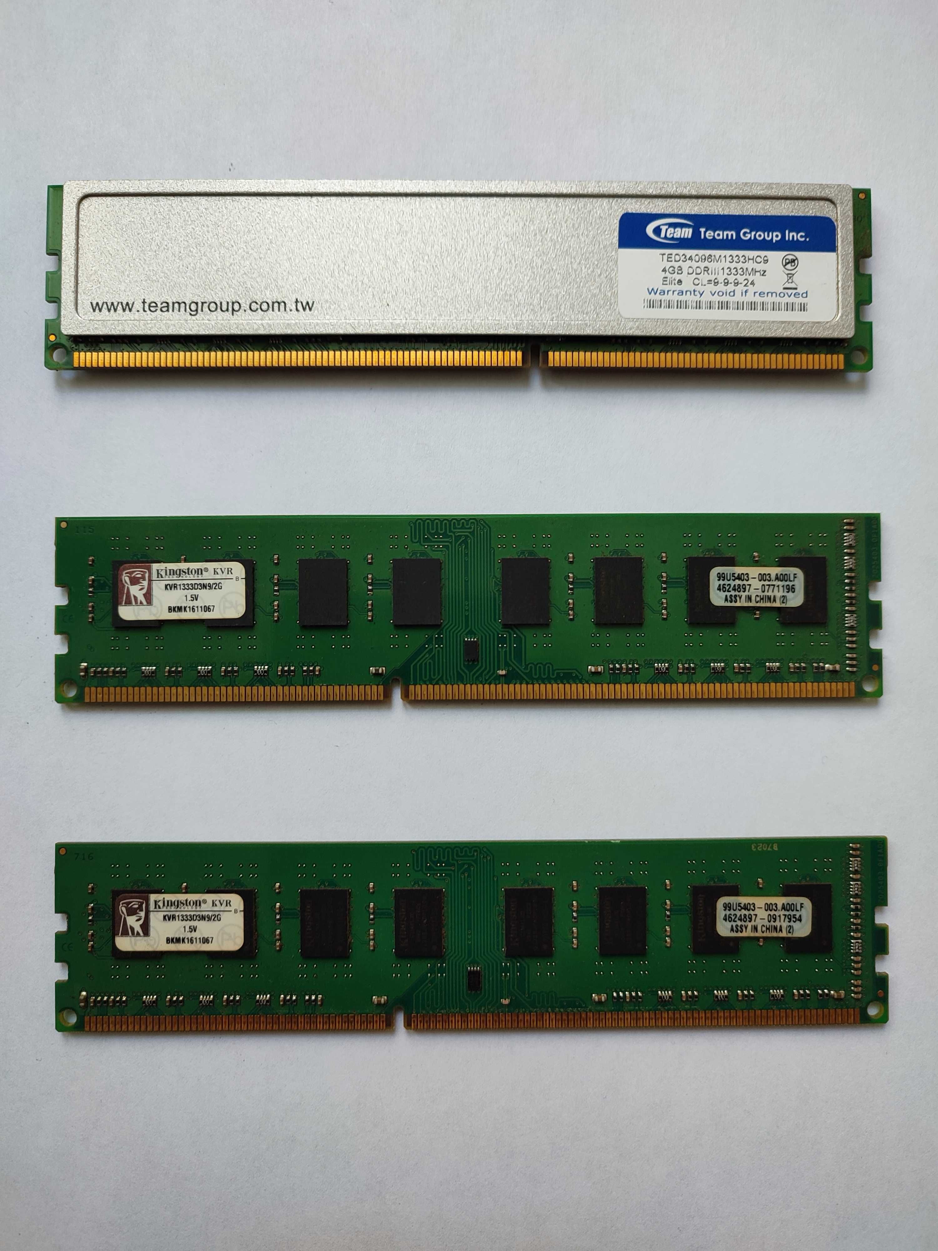 Memorias RAM DDR3 4Gb e 2Gb para Desktop
