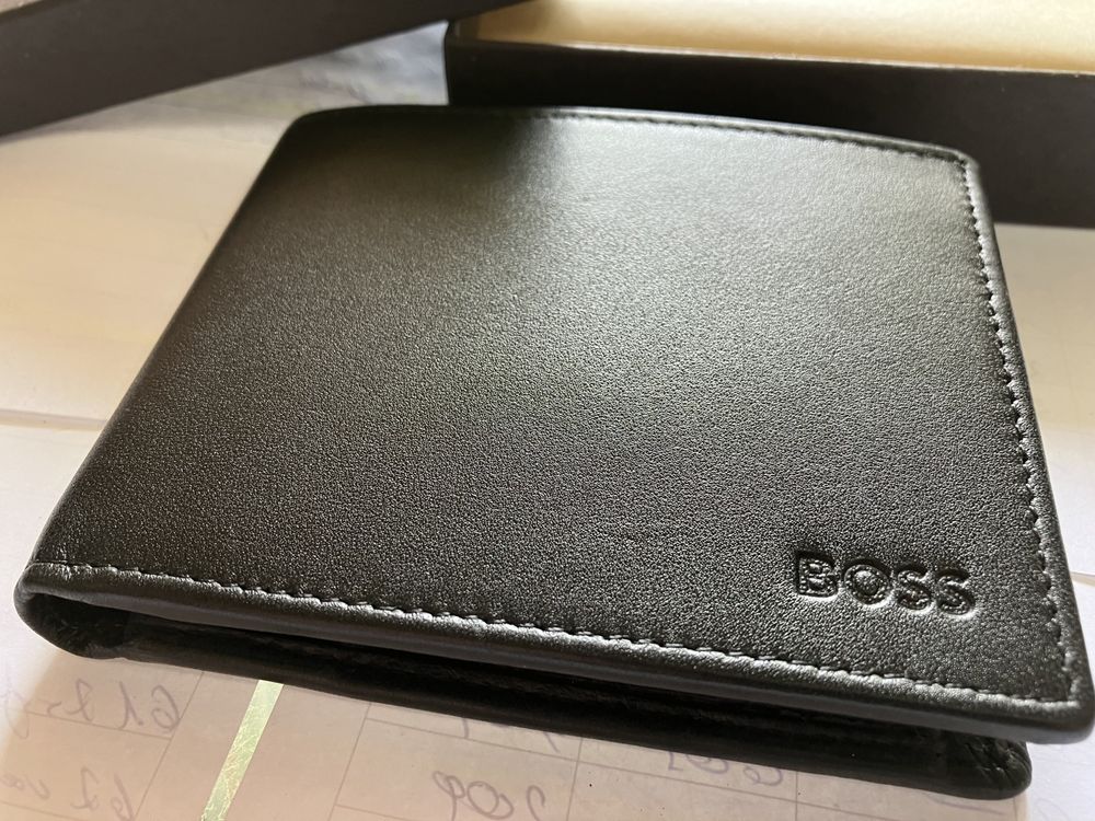 Hugo Boss skorzany męski portfel Nowy Okazja