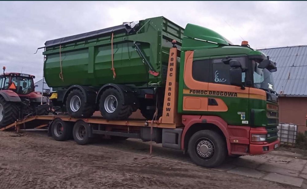Transport lawetą ciągniki maszyny rolnicze budowlane pomoc drogowa 24h