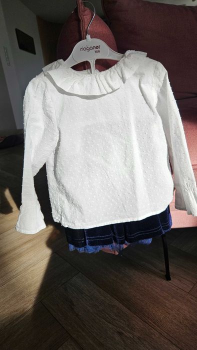 Coccodrillo biała bluzka, spódniczka rozm 104/ biała bluzka rozm 110