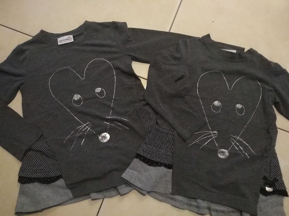 Bluzeczki dla bliźniaczek bliźniaczki