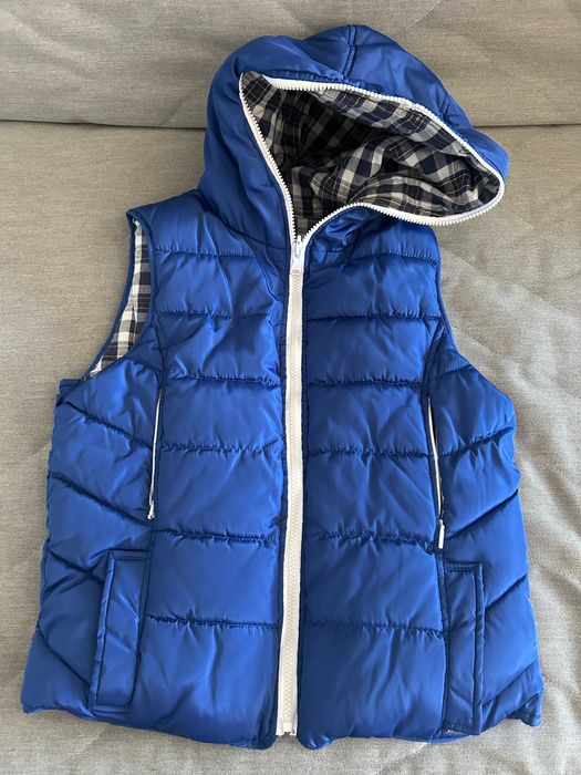 Kamizelka puchowa pikowana damska z kapturem Bezrękawnik Zara 36 S