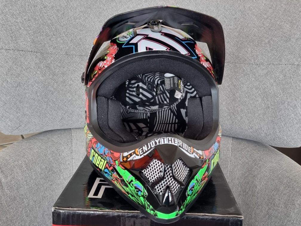 Kask MX dziecięcy O'neal Backflip RL2 M Crank Black