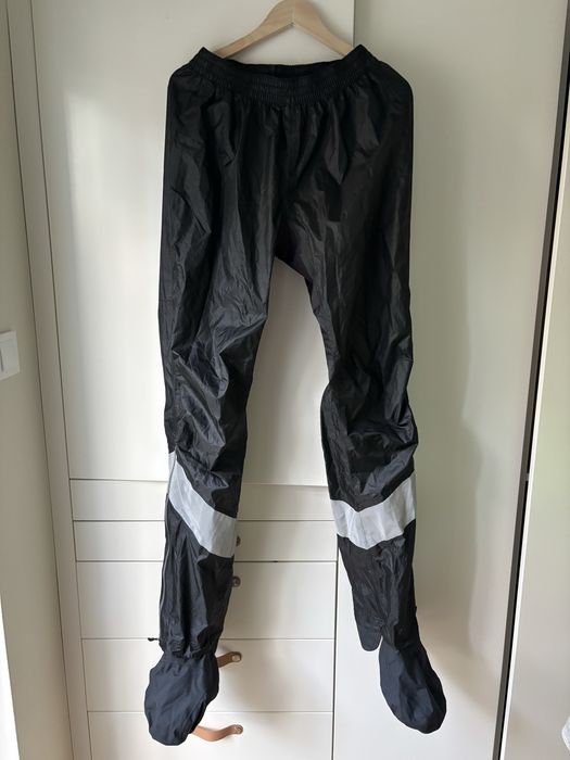 Spodnie rowerowe przeciwdeszczowe OXYLANE z osłoną na buty L