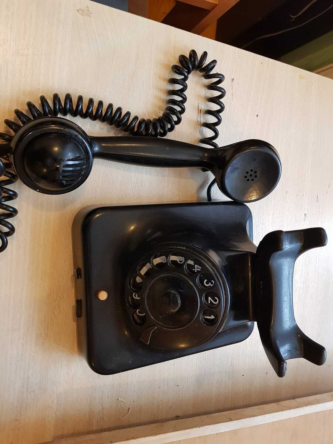 Telefon bakelitowy 1950 PRL zabytek