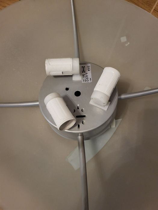Lampa ozdobna sufitowa plafon 3 Ledy pęknięte szkło