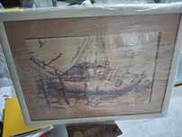 Pintura quadro 1963 Macau Herculano Estorninho