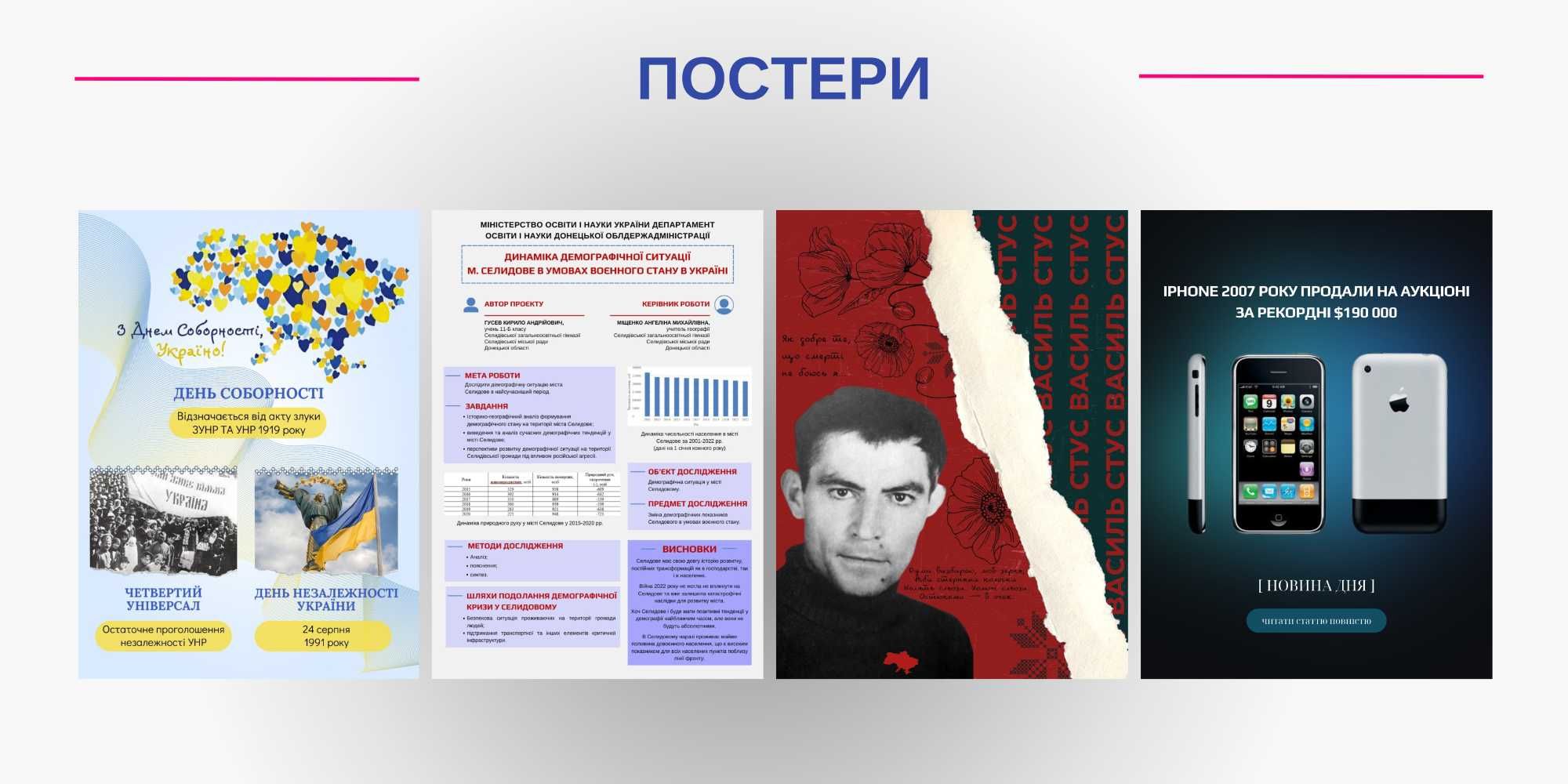 Презентації на замовлення постери креативи