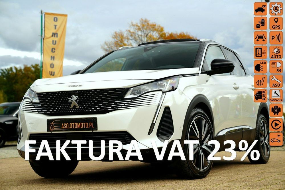 Peugeot 3008 GT kamery skóra NAWI night vision FUL LED el.klapa blis panorama MAX