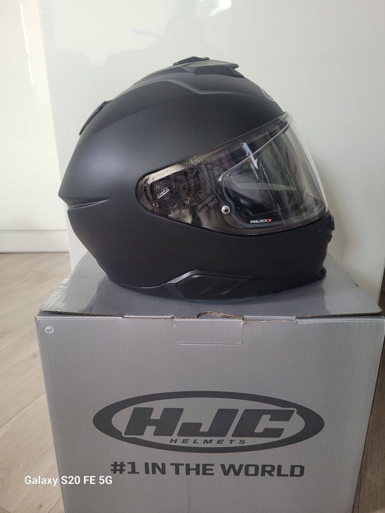 Kask integralny HJC I71 "S" czarny mat z pinlokiem + rękawice