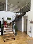 Schody nowoczesne na konstrukcji stalowej loft
