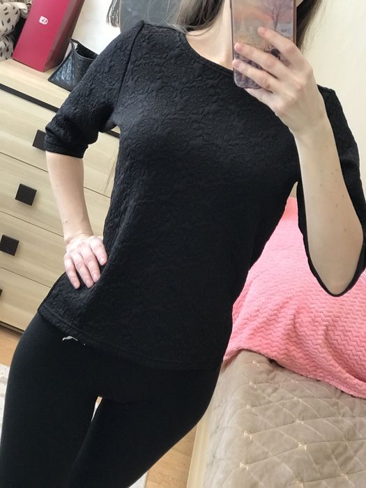 Чорна кофта фактурна