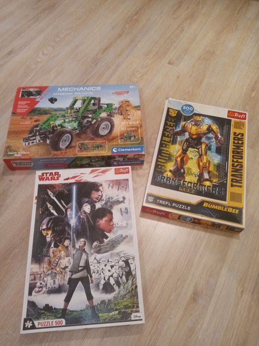 Paka gier, planszowek, puzzli i klocków