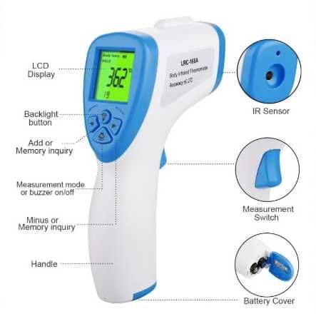 Termómetro digital de infravermelhos temperatura corporal