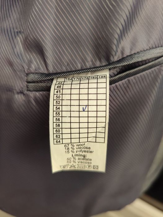 Мужской серый шерстяной костюм Legenda Class р.52-54