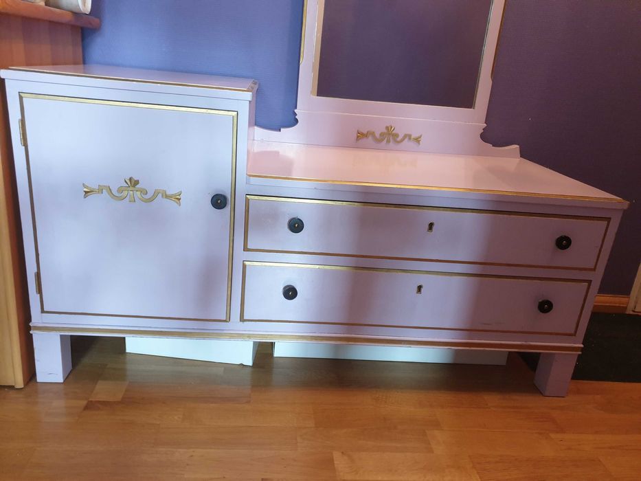 Meble lite drewno, komplet, Szwecja, lata 50te, vintage, retro styl