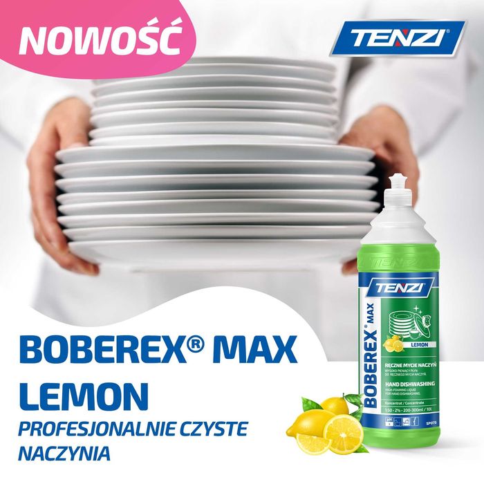 Płyn Do Mycia Naczyń TENZI BOBEREX MAX Lemon 1L.