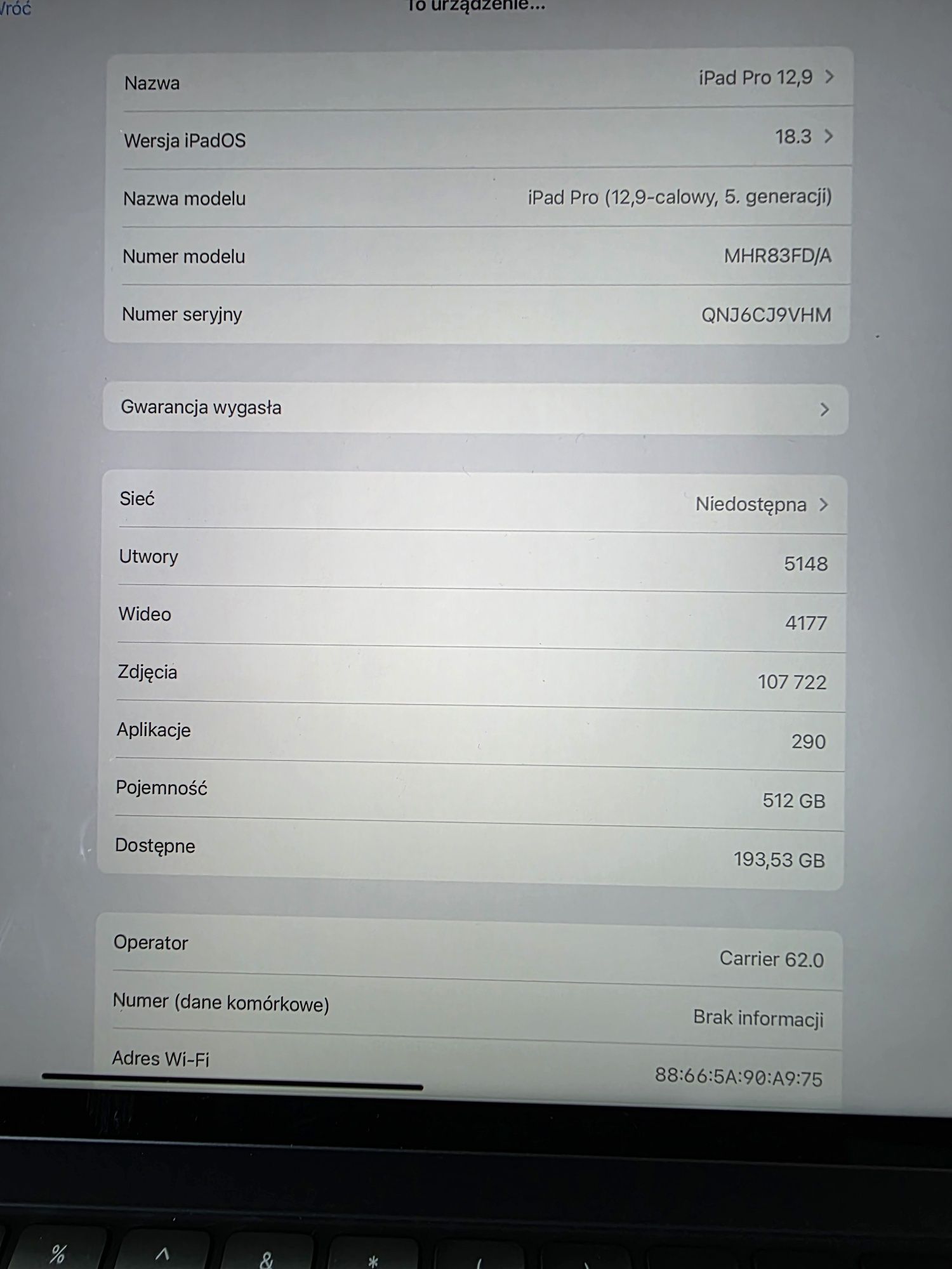 Zestaw iPad Pro 12.9" 5. generacji + Magic Keyboard + Apple Pencil 2 |