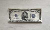 5 доларів 1934 срібний сертифікат, 5 долларов, 5 dollars