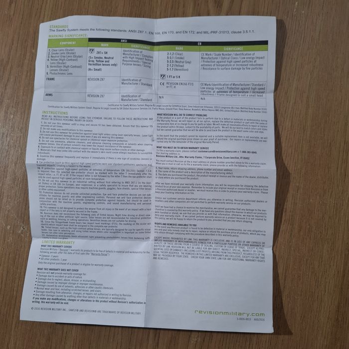 Комплект балістичних окулярів Revision Sawfly H Max-Wrap Eyewear Delux