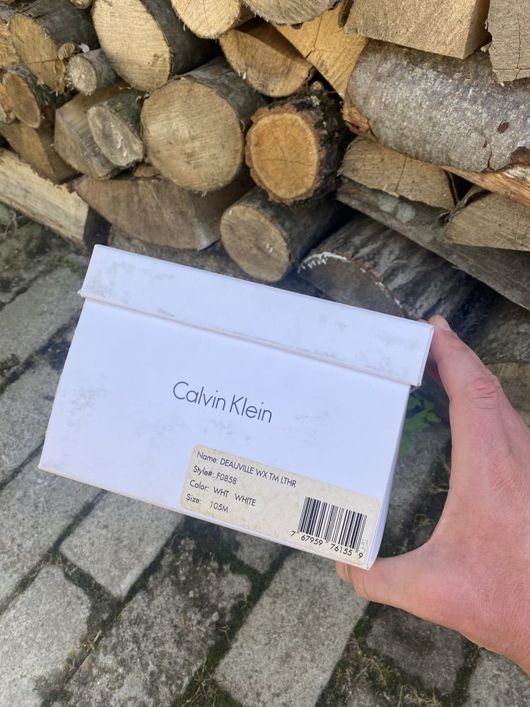 Макасини білі чоловічі Calvin Klein deauville wx tm lthr