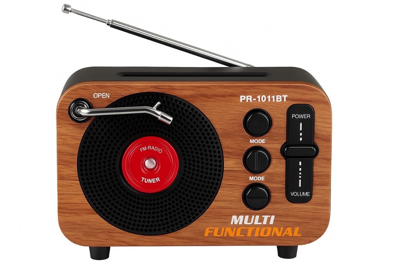Rádio Multifuncional PRONLY PR-1011BT – Vintage, Compacto e Potente!
