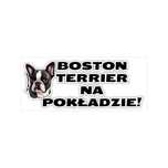 Naklejka na samochód z psem BOSTON TERRIER NA POKŁADZIE