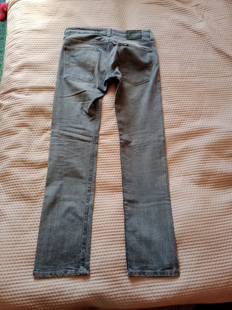 Spodnie jeansy Lee szare męskie W32 L34