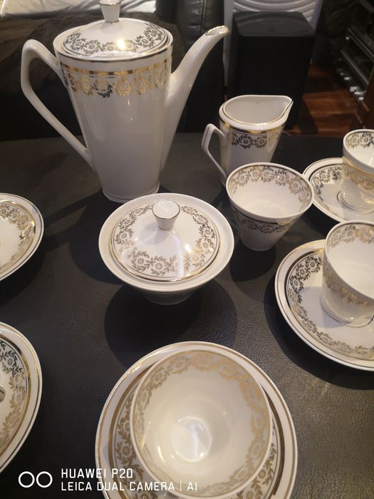 Serwis do kawy Chodzież PRL porcelana