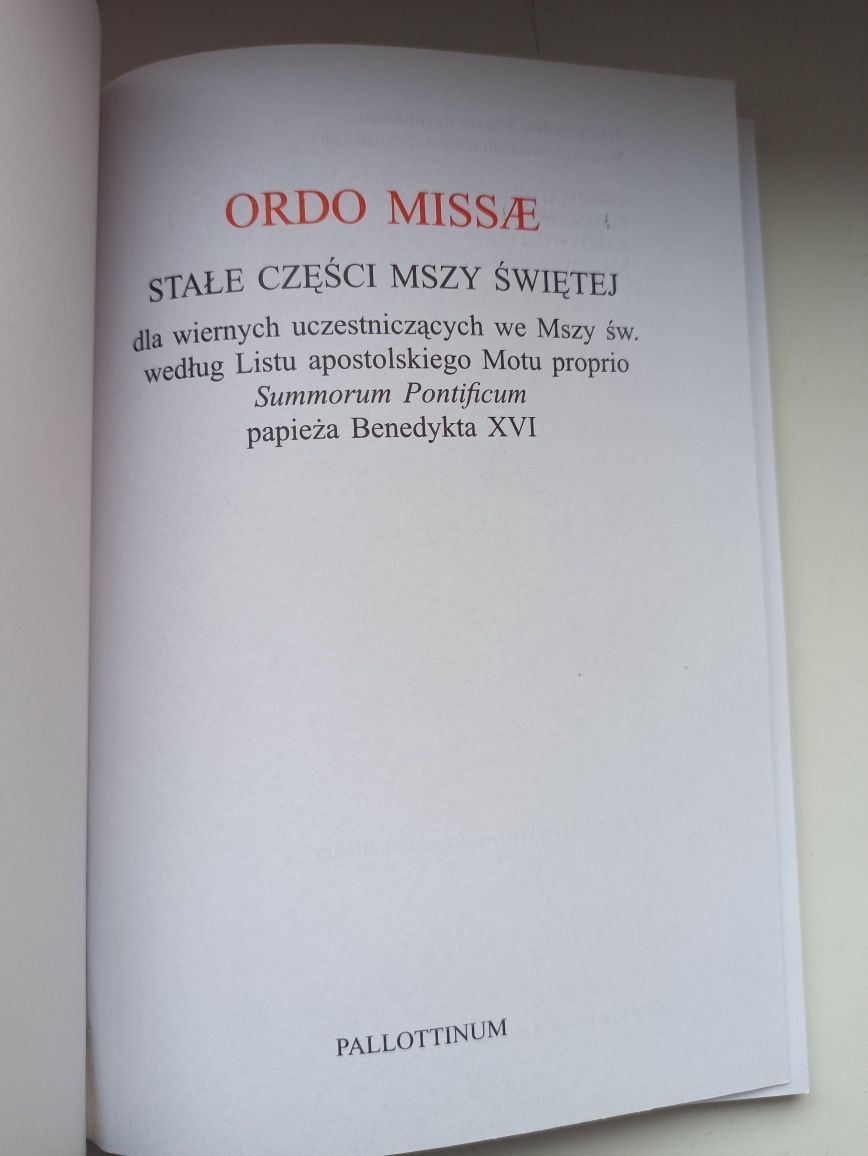 ORDO MISSAE - Stałe części Mszy Świętej (Pallottinum)