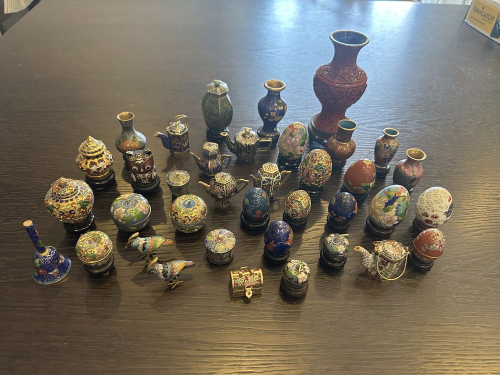 Lote de peças cloisonné