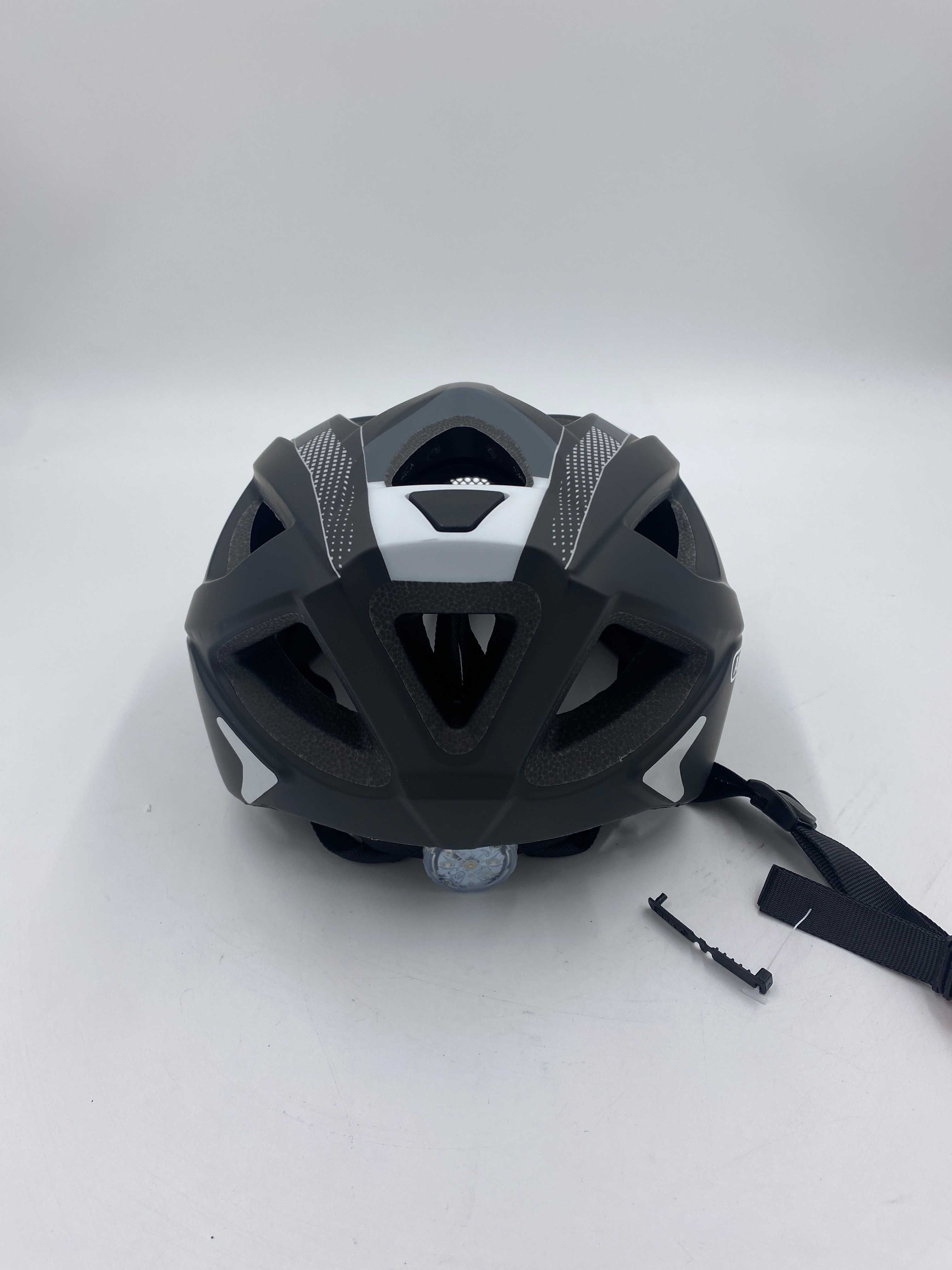 Kask rowerowy ABUS Aduro 2.0 czarny z paskami r. L 58-62 cm