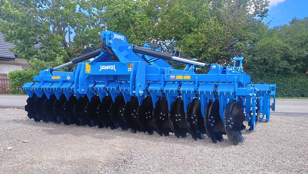 brona talerzowa hydrauliczna JANPOL SHREK 4m 560 talerz daszek 600