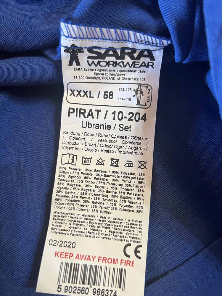 Nowe ubranie robocze warsztatowe bhp xxxl