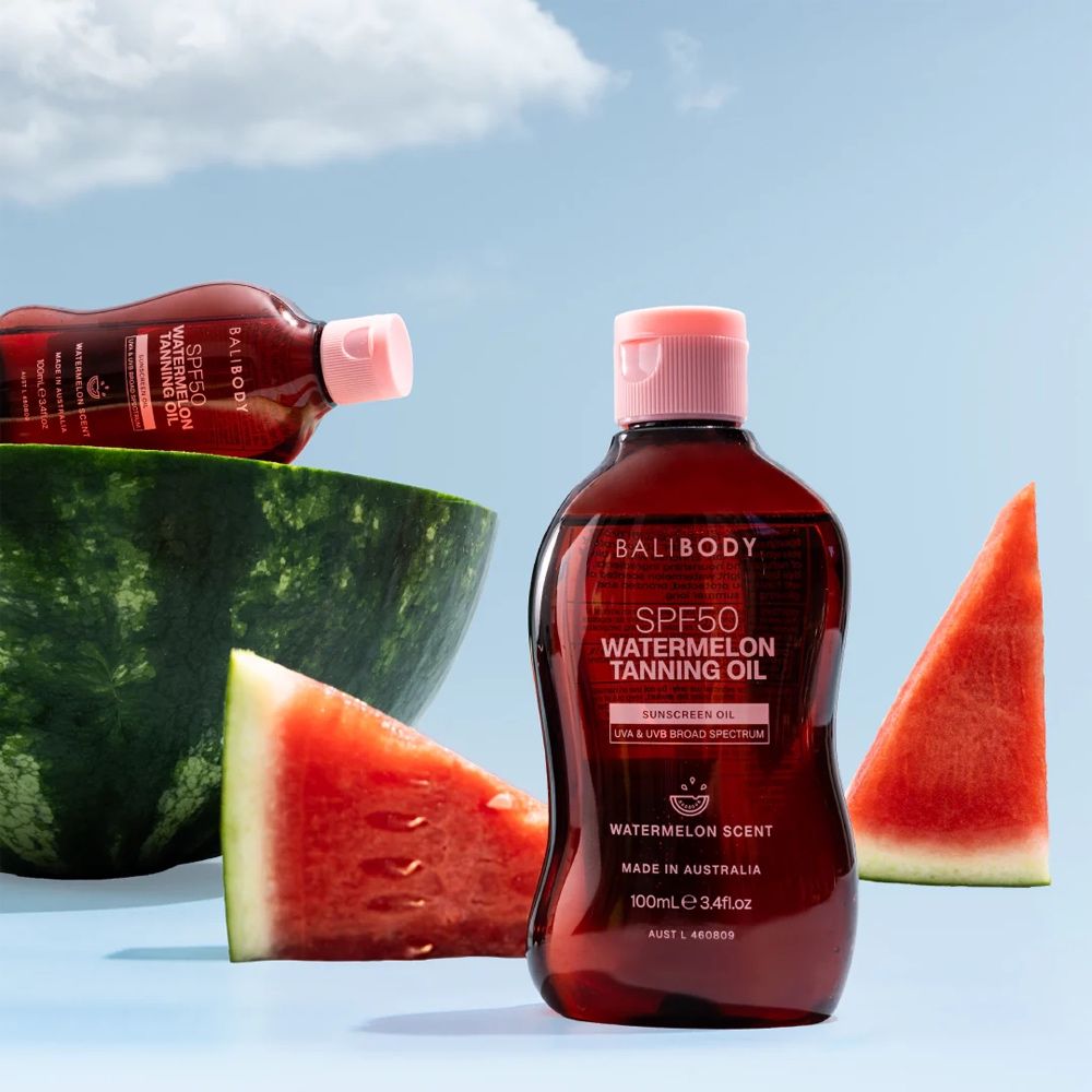Олія для засмаги з какао Bali Body Cacao Watermelon Tanning oil spf15