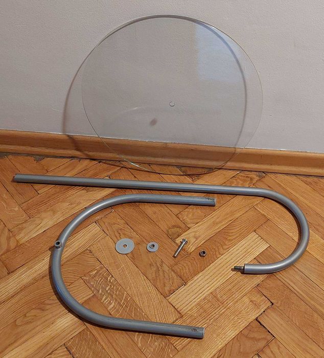 Szklano metalowy stolik nocny Ikea RY projektu Tord Björklund vintage