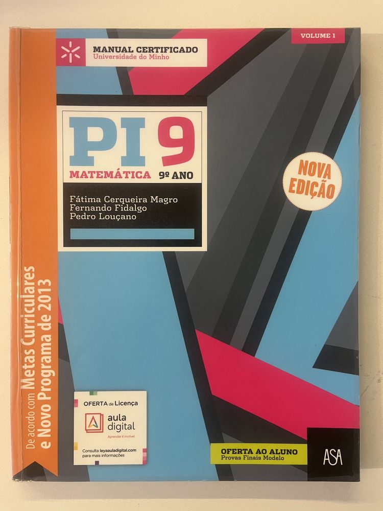 Livro de matemática - 9° ano - Fátima Cerqueira Magro ASA