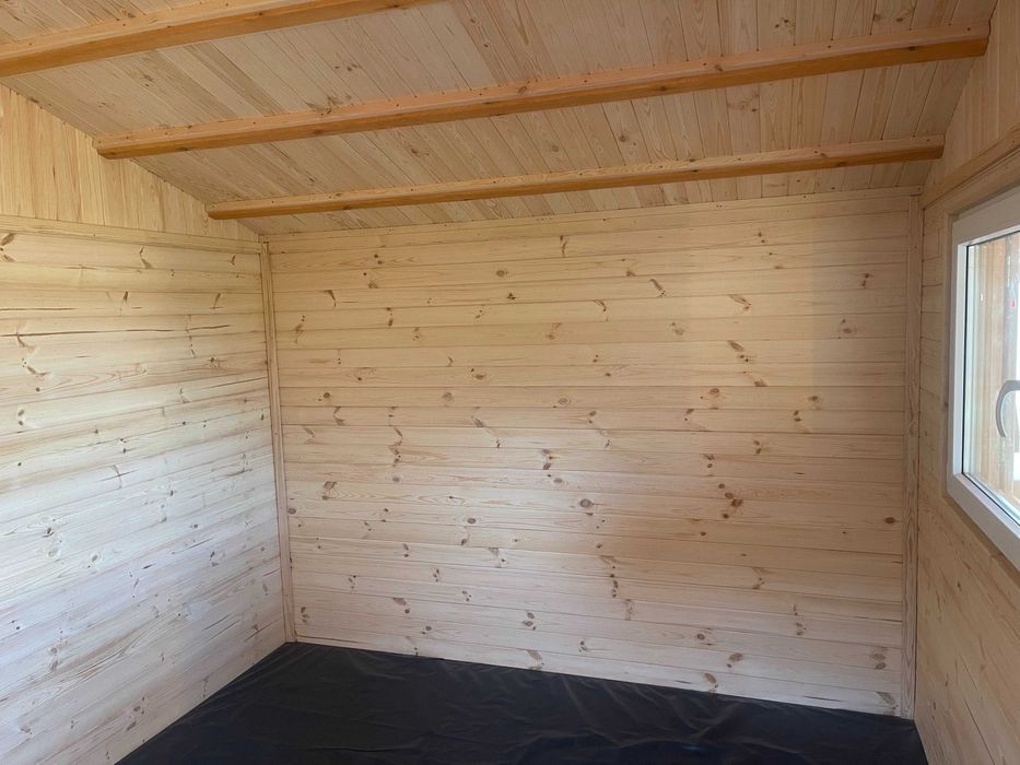 domek drewniany domki drewniane dom z drewna ocieplony 12 m2 WARBIT