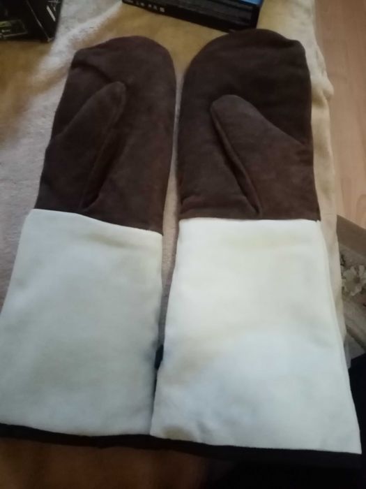 Rękawice piekarnicze żaroodporne skórzane