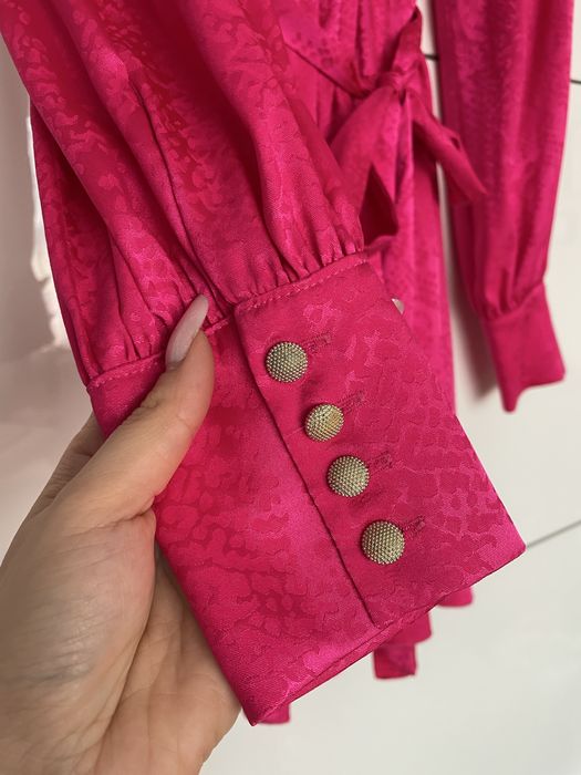 Przepiękna kopertowa sukienka, rozmiar 36