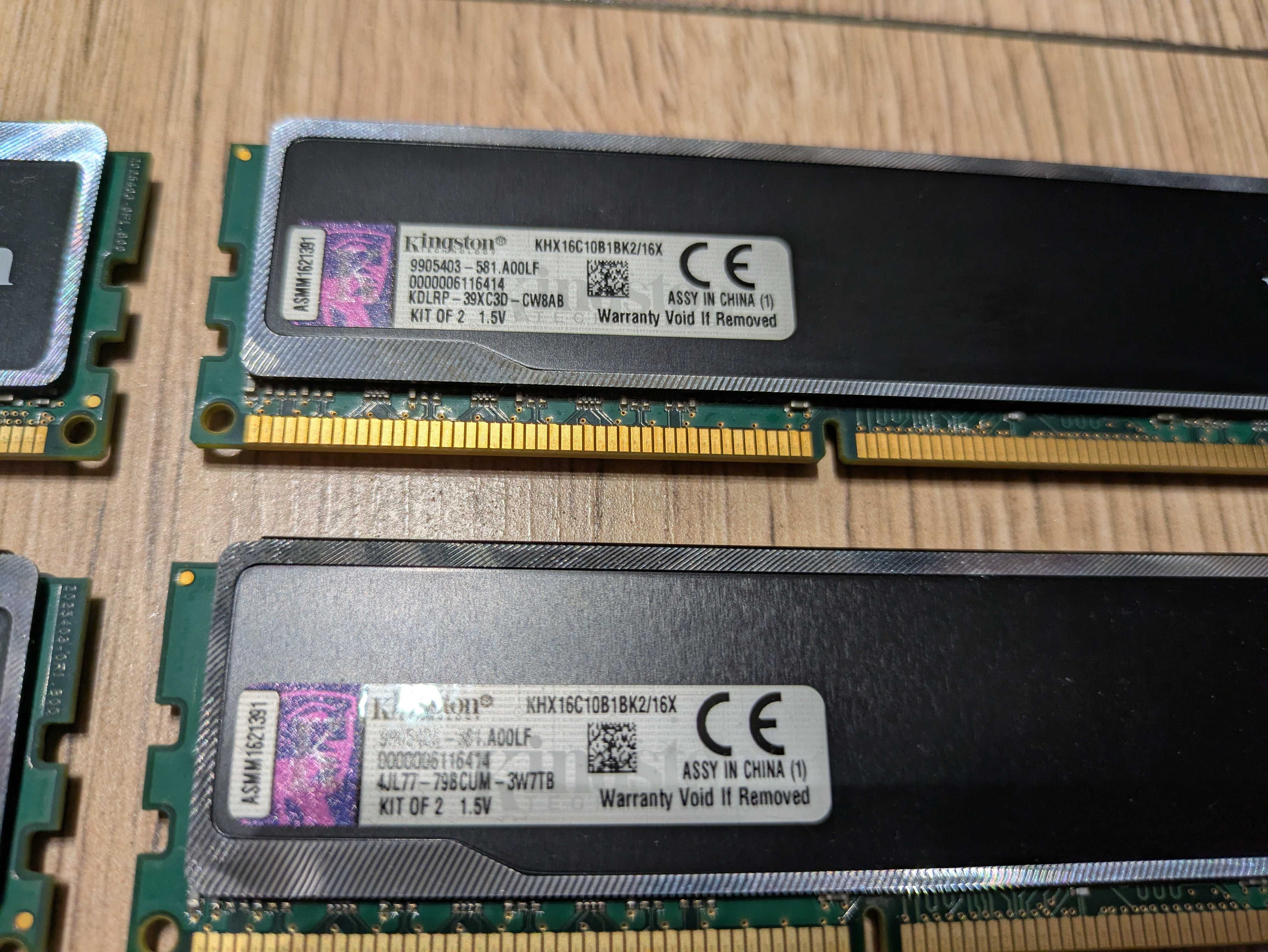 Pamięć RAM DDR3 Kingston HyperX black 32GB (4x8GB) - Używane