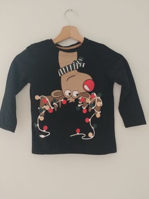100%bawełna świąteczna bluzka rozmiar 116