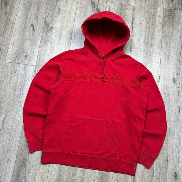 Худі Supreme set in logo red ss19 big logo