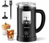 Czarny spieniacz do mleka Morpilot HS007 4w1 550W 600ml ciepło i zimno
