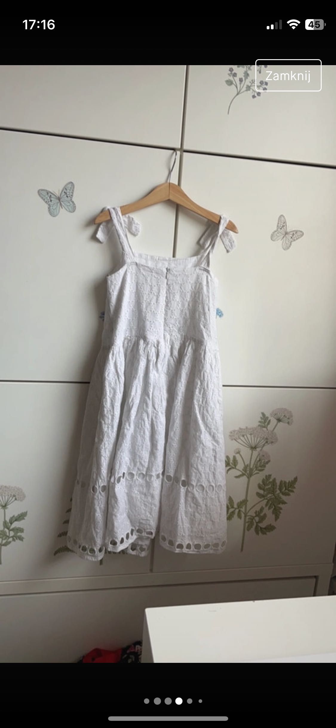 Sukienka biała dziewczęca 146