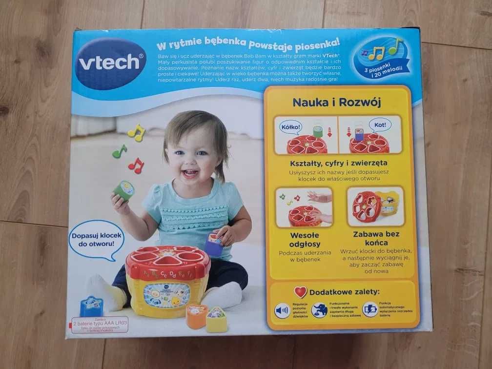 NOWA zabawka Vtech Bam bam w kształty gram Trefl bębenek dzieci sorter