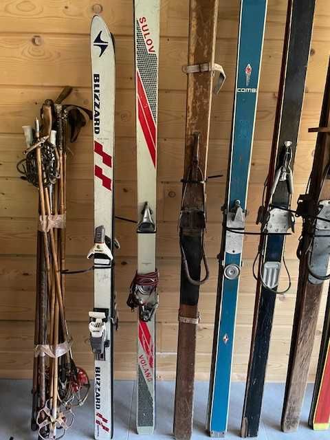 Narty RETRO z kijkami - 7 par