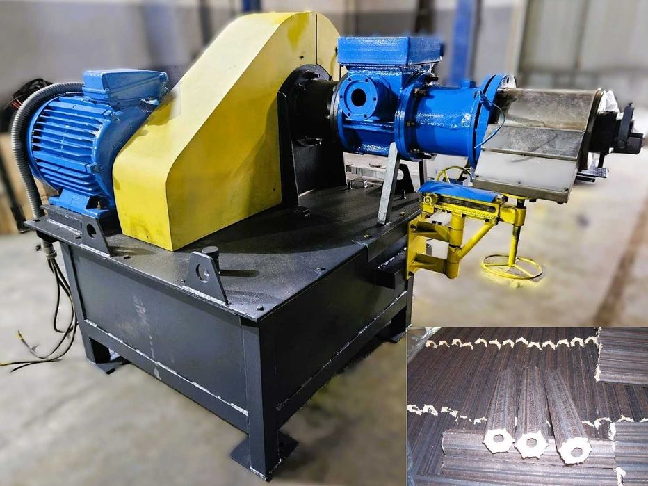 Прес брикетний 700 кг/год, шнековий екструдер для піні-кей