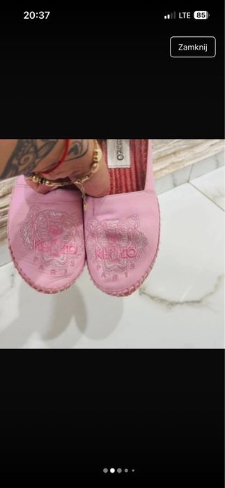 Kenzo r. 37 mokasyny espadryle baleriny buty damskie oryginalne