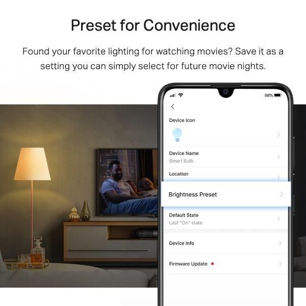 Lâmpadas WiFi TP-LINK Tapo L510E com Ajuste de Intensidade
